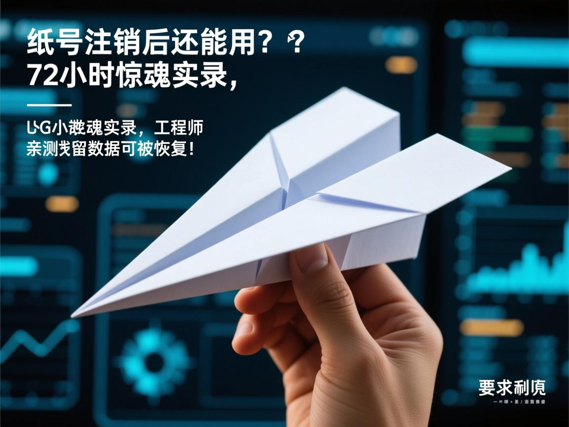 纸飞机账号注销后还能用吗?72小时惊魂实录,工程师亲测残留数据可被恢复!