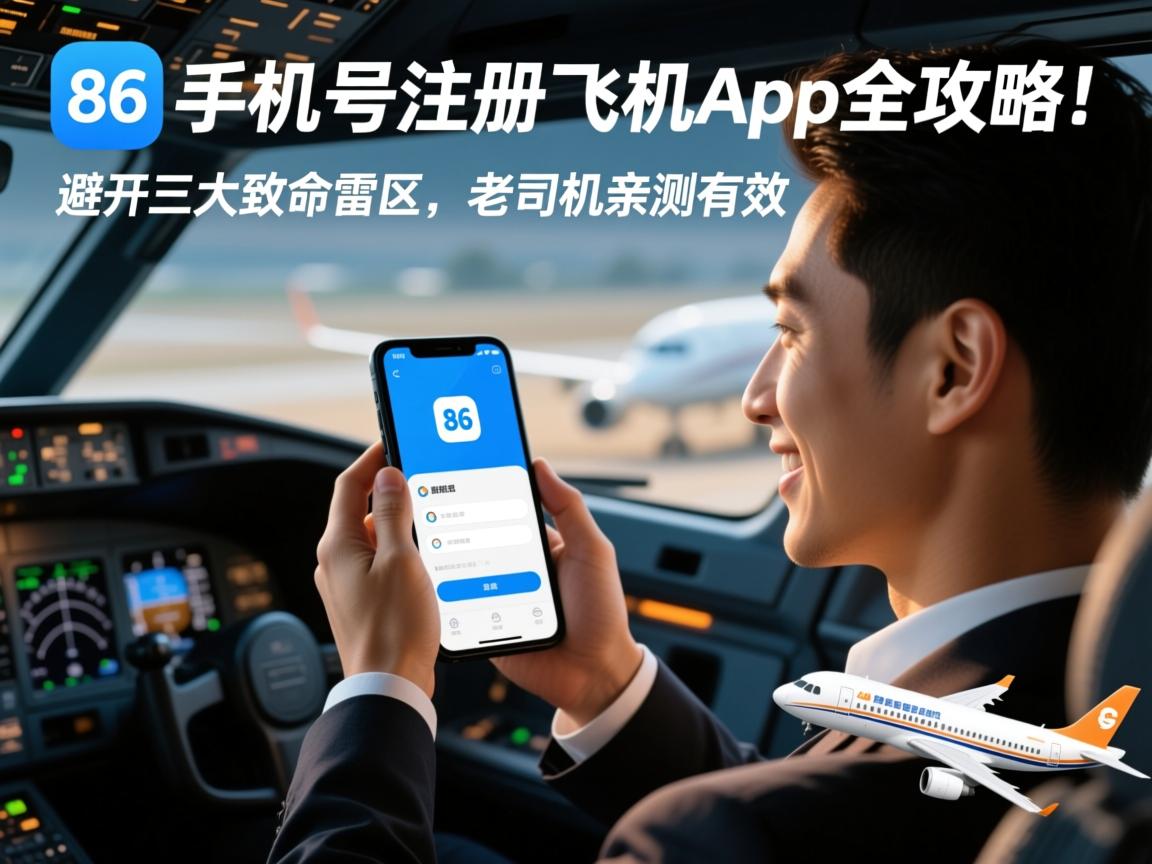 86手机号注册飞机App全攻略!避开三大致命雷区,老司机亲测有效