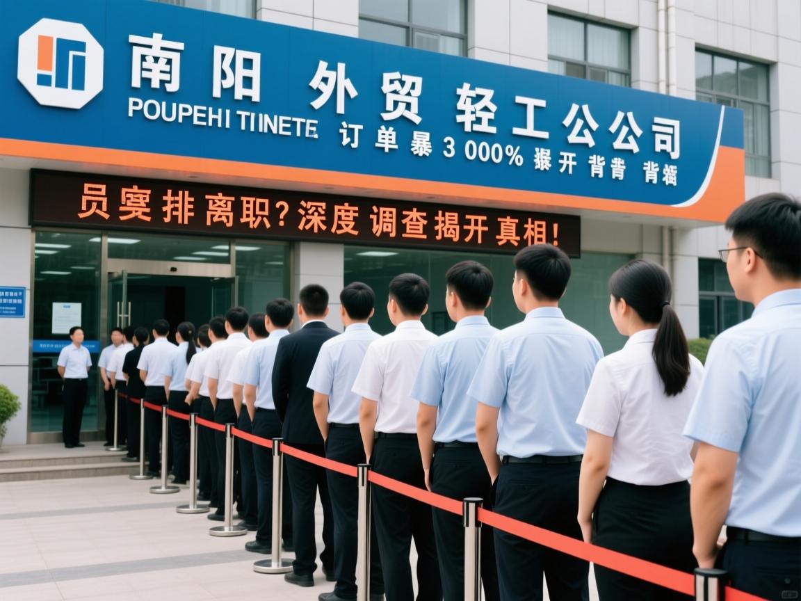 南阳外贸轻工公司,订单暴涨300%背后,员工却排队离职?深度调查揭开真相!