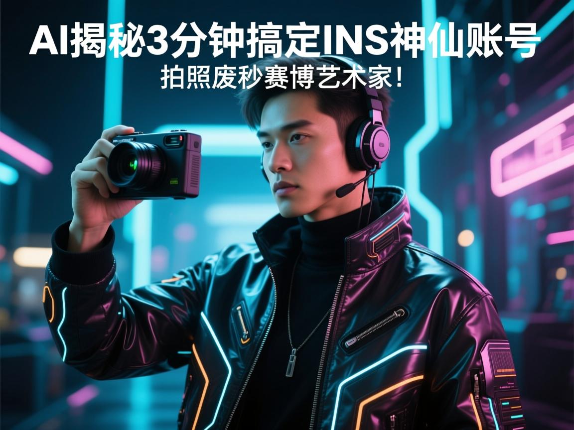 AI揭秘,3分钟搞定INS神仙账号,拍照废秒变赛博艺术家!
