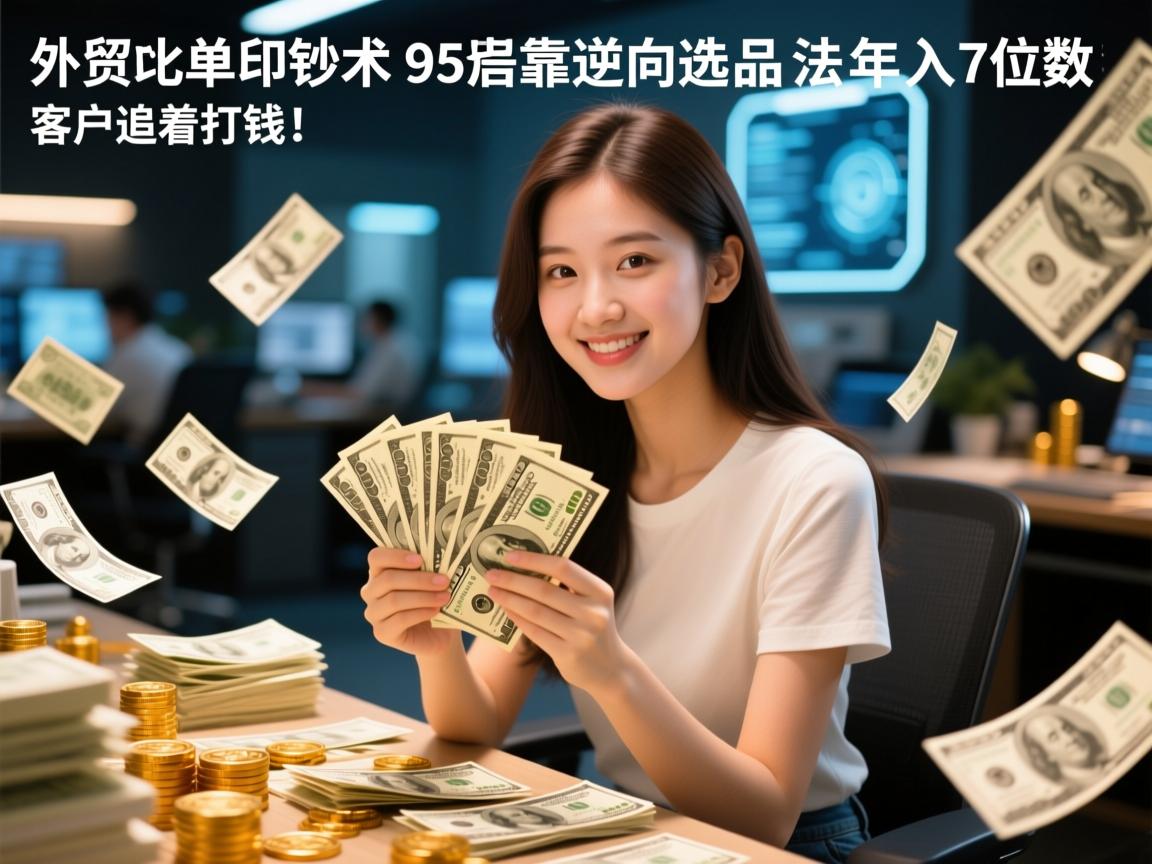 外贸爆单印钞术,95后女生靠逆向选品法年入7位数,客户追着打钱!