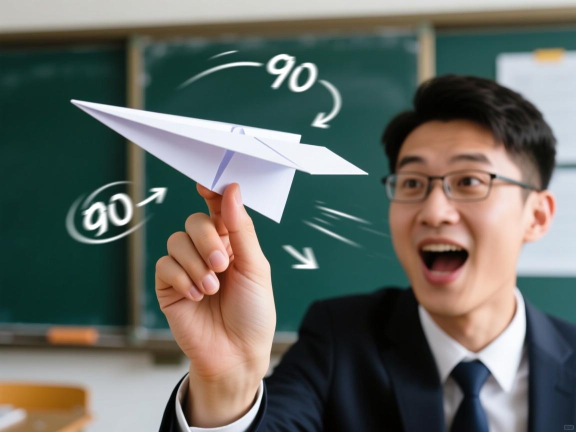 纸飞机空中急转90度！物理老师当场懵了，秘密竟藏在你的指尖