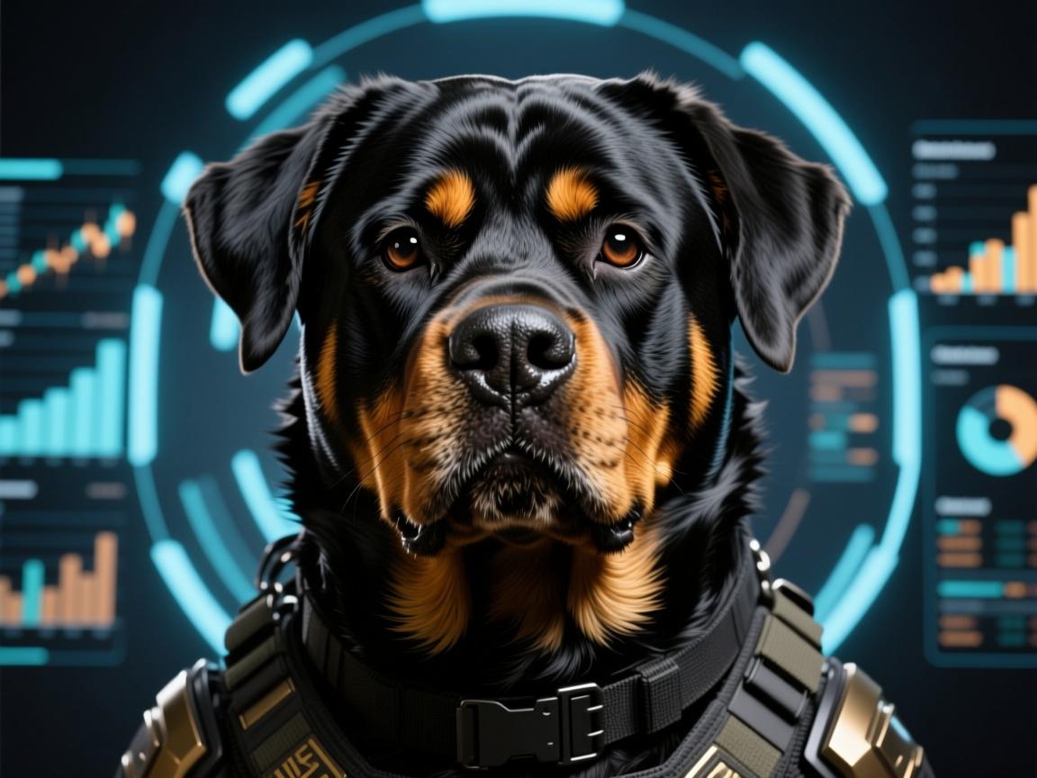 罗威纳犬,AI智能分析揭晓黑金护卫不为人知的双面兽性!