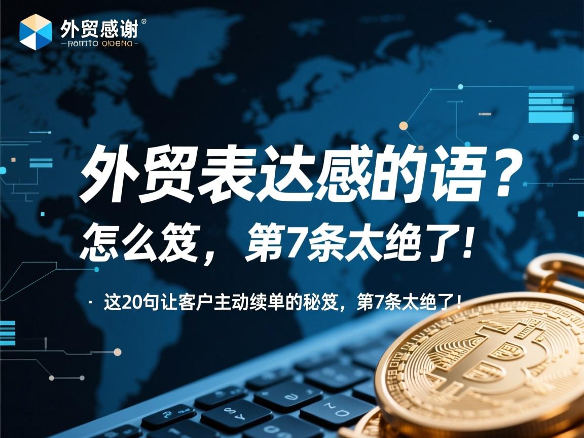 外贸表达感谢的话语怎么说?这20句让客户主动续单的秘笈,第7条太绝了!