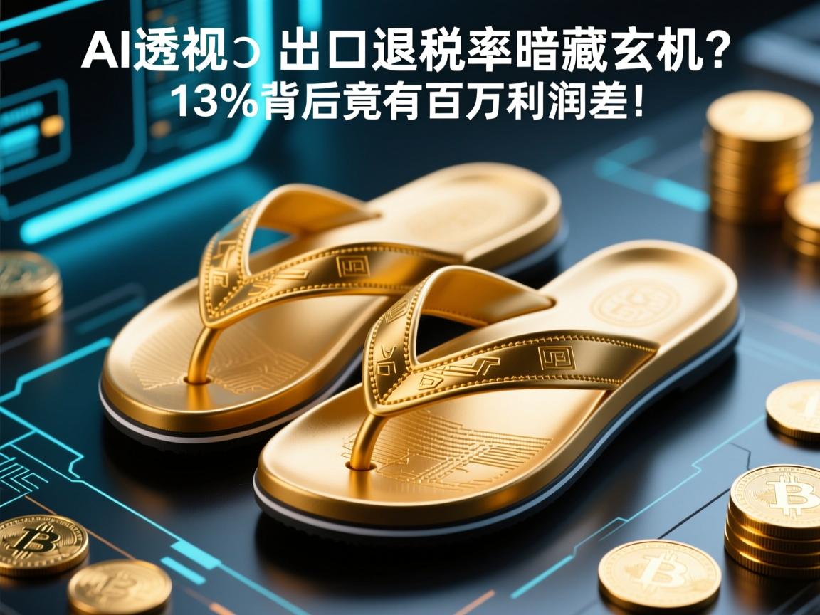 AI透视，拖鞋出口退税率暗藏玄机？13%背后竟有百万利润差！