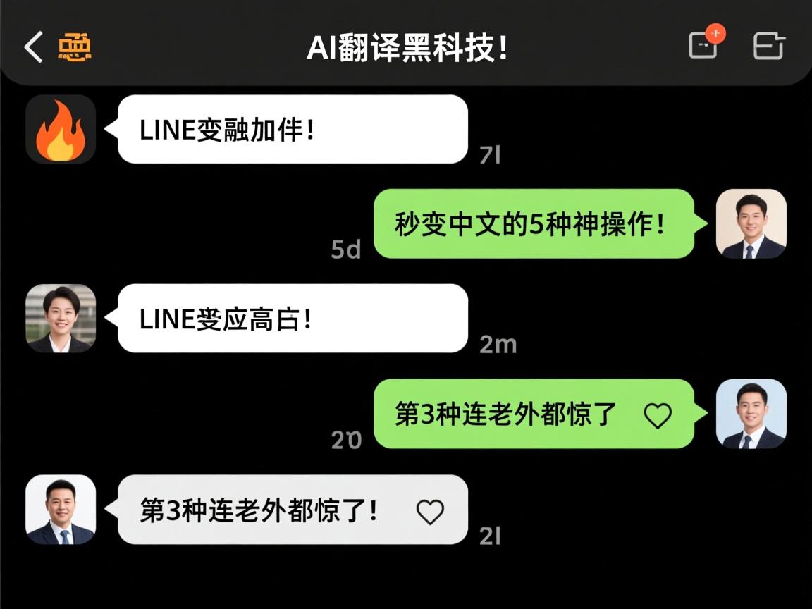 🔥AI翻译黑科技!LINE聊天秒变中文的5种神操作,第3种连老外都惊了