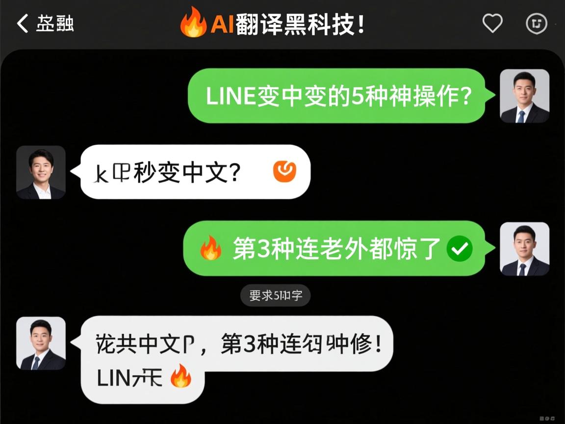 🔥AI翻译黑科技!LINE聊天秒变中文的5种神操作,第3种连老外都惊了