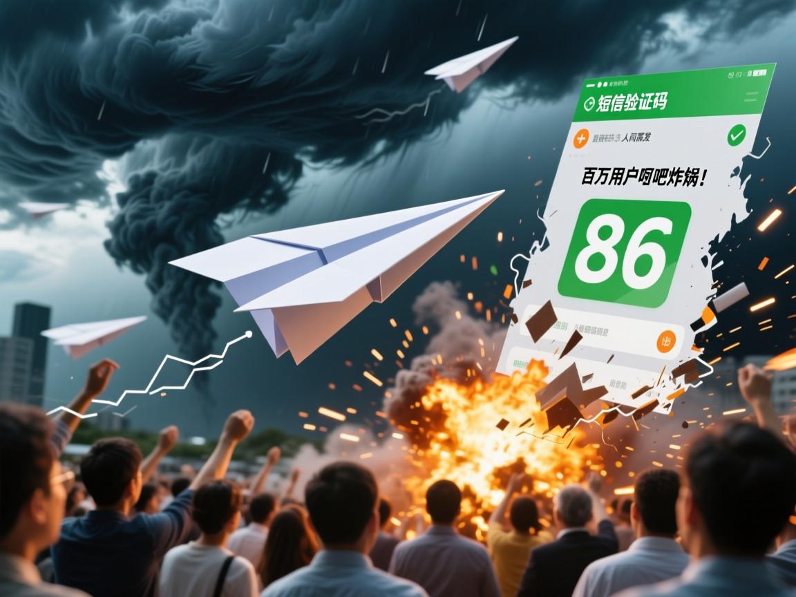 纸飞机失联风暴，86短信验证码人间蒸发，百万用户贴吧炸锅！