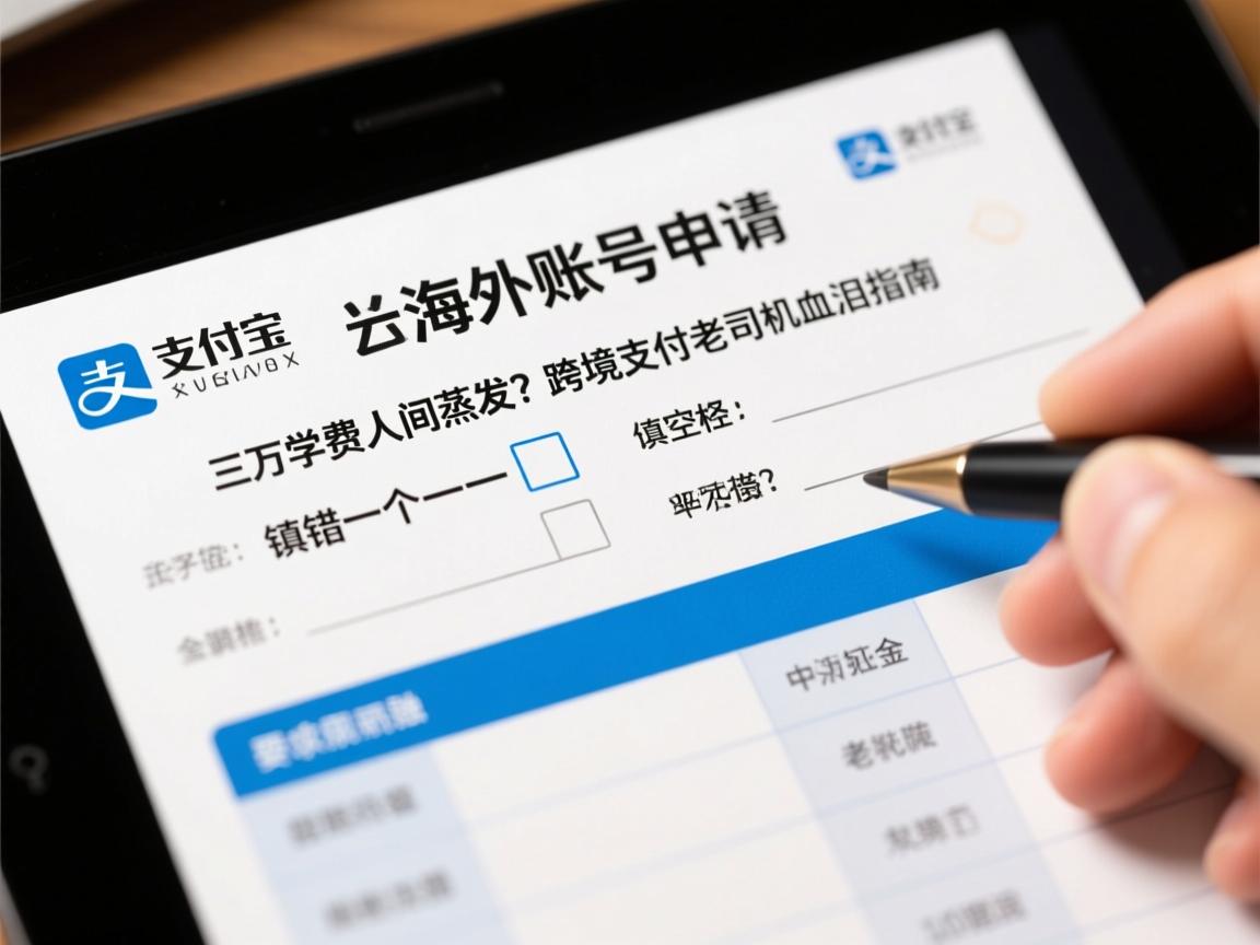 支付宝海外账号申请表，填错一个空格，三万学费人间蒸发？跨境支付老司机血泪指南