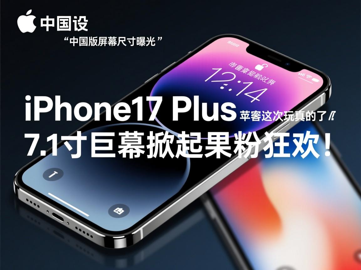 详细阅读:iPhone 17 Plus中国版屏幕尺寸曝光!7.1英寸巨幕掀起果粉狂欢,苹果这次玩真的了! iPhone 17 Plus中国版屏幕尺寸曝光!7.1英寸巨幕掀起果粉狂欢,苹果这次玩真的了!