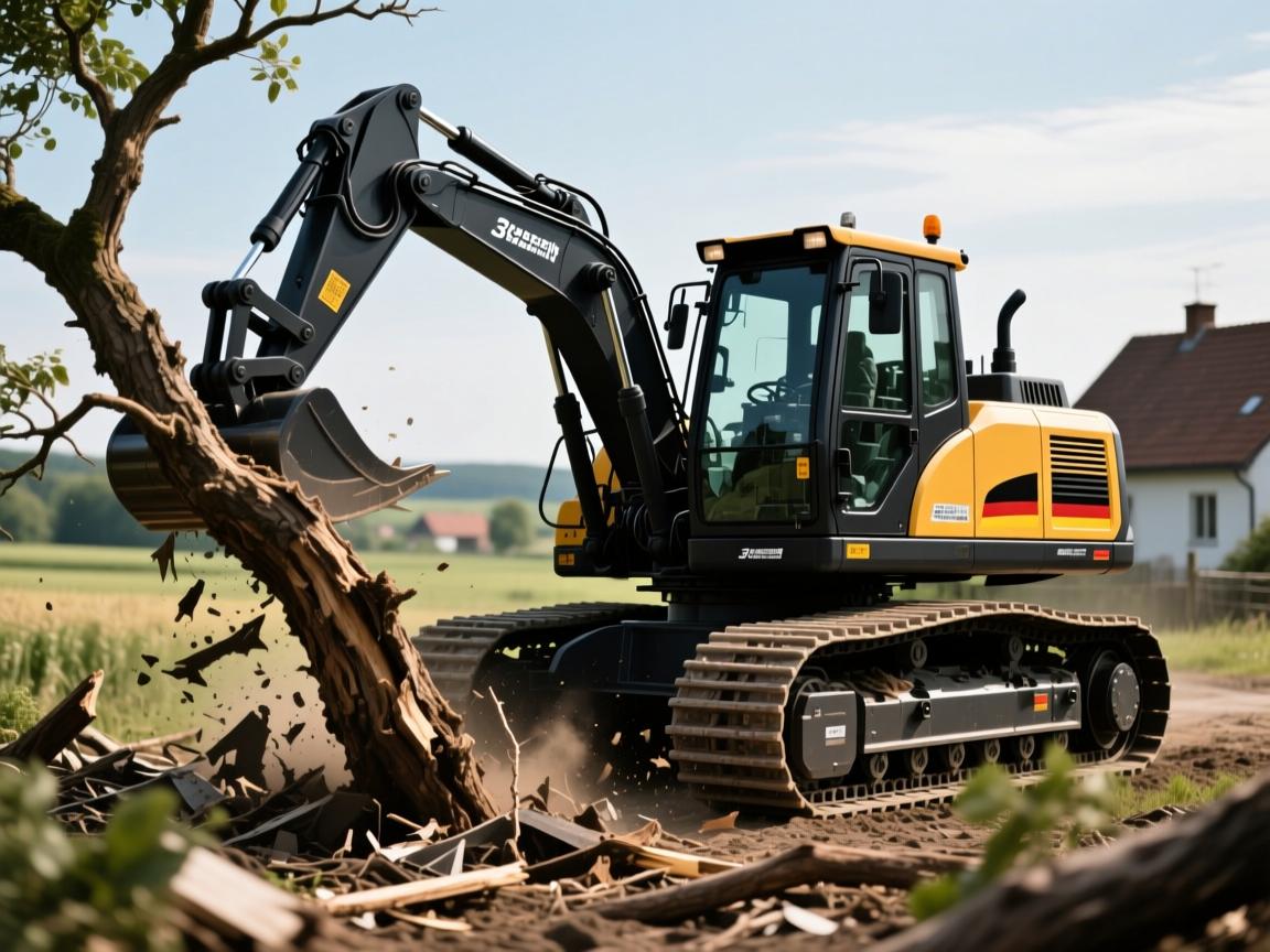 德国黑科技粉碎机+履带怪兽进村!3秒吞掉20cm巨枝,国产设备彻底慌了?