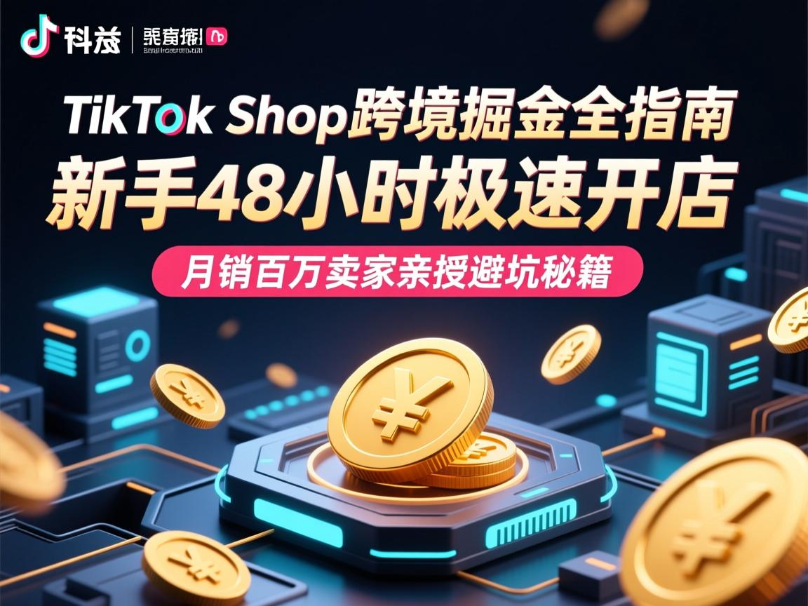 TikTok Shop跨境掘金全指南，新手48小时极速开店，月销百万卖家亲授避坑秘籍