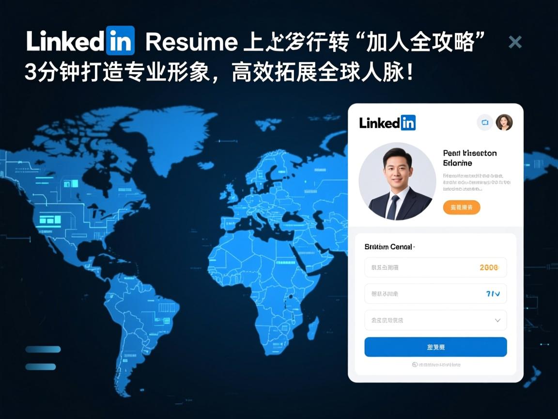 LinkedIn简历上传与加人全攻略,3分钟打造专业形象,高效拓展全球人脉!