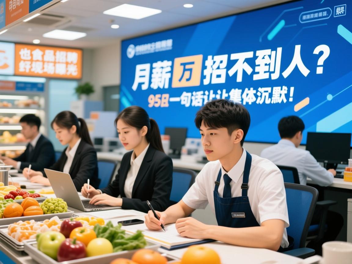 月薪2万招不到人?中也食品招聘现场曝光,95后一句话让HR集体沉默!