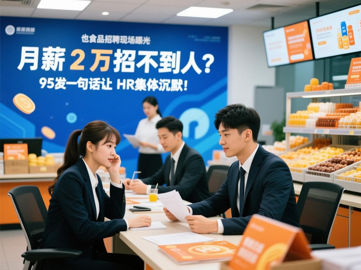 月薪2万招不到人?中也食品招聘现场曝光,95后一句话让HR集体沉默!