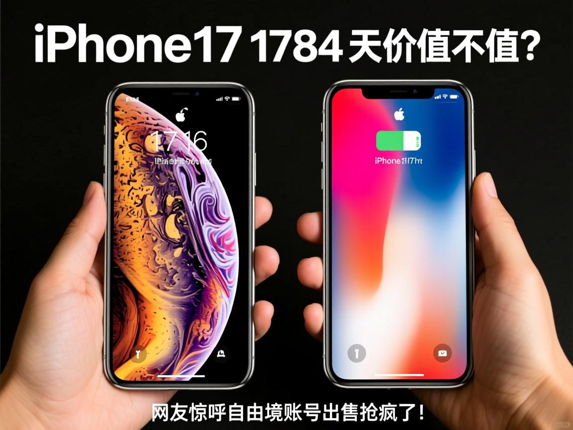 iPhone 17美版震撼对决iPhone 16,1784美元天价值不值?网友惊呼自由境账号出售抢疯了!