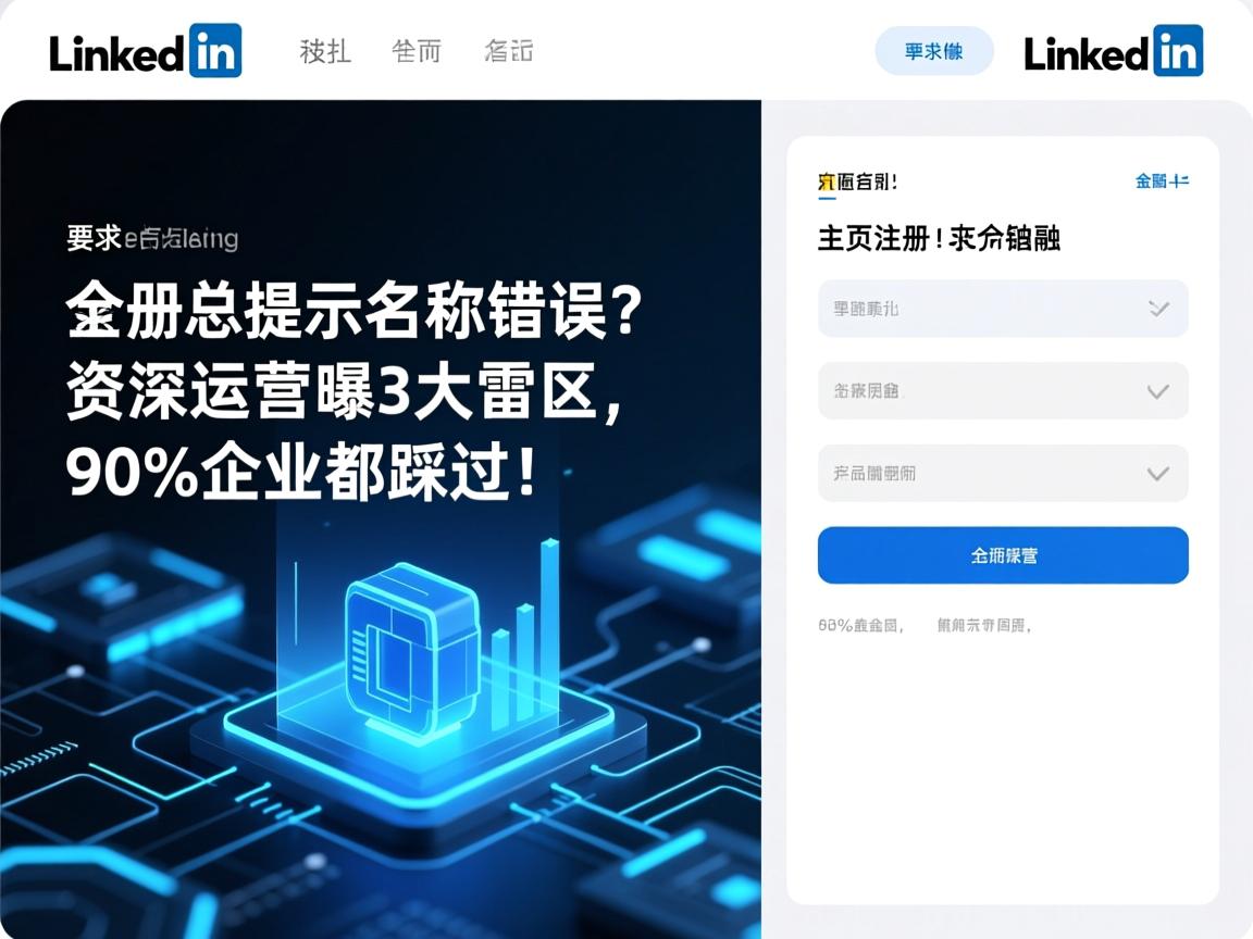 LinkedIn公司主页注册总提示名称错误?资深运营曝3大雷区,90%企业都踩过!