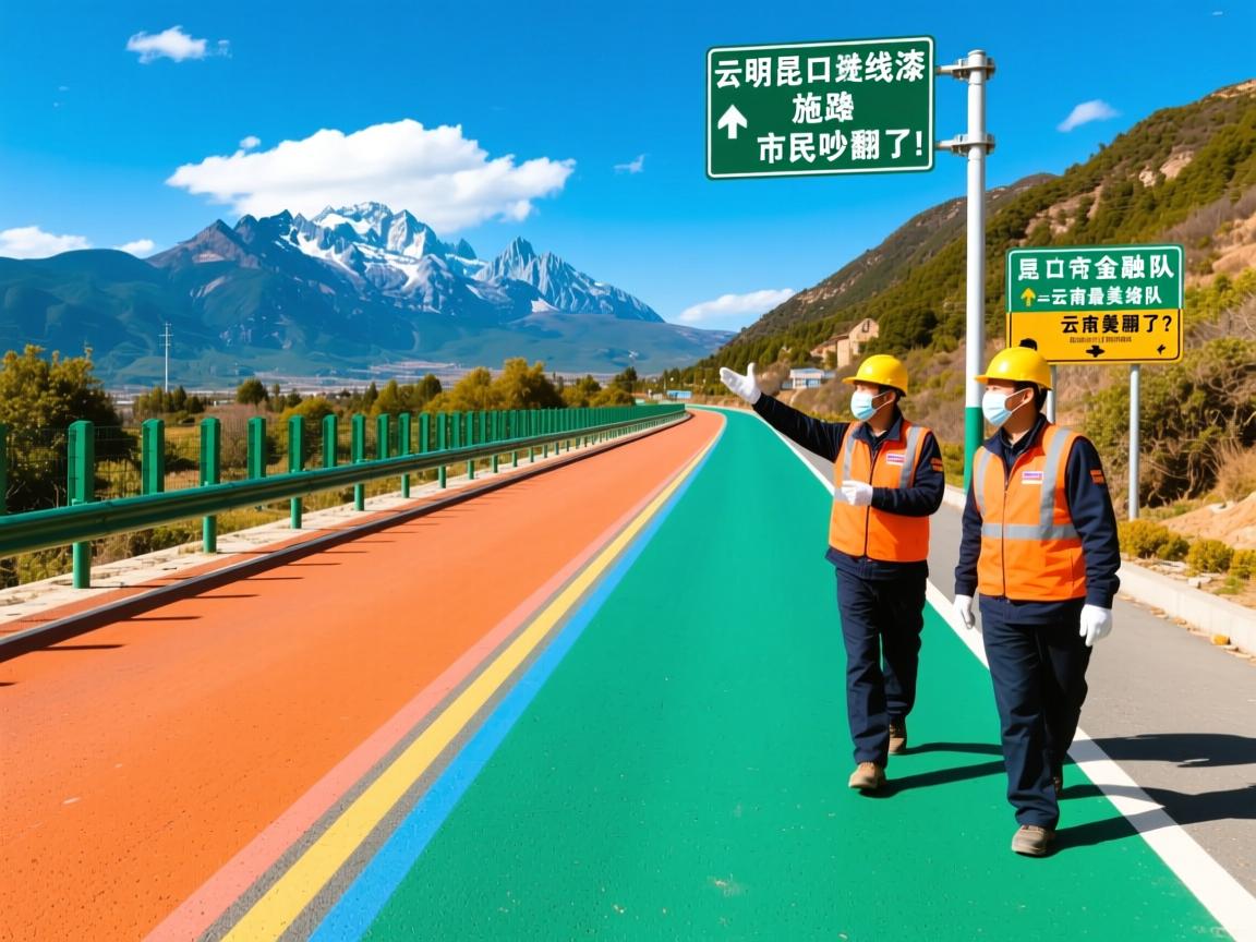 丽江进口标线漆+昆明施工队=云南最美公路?市民吵翻了!