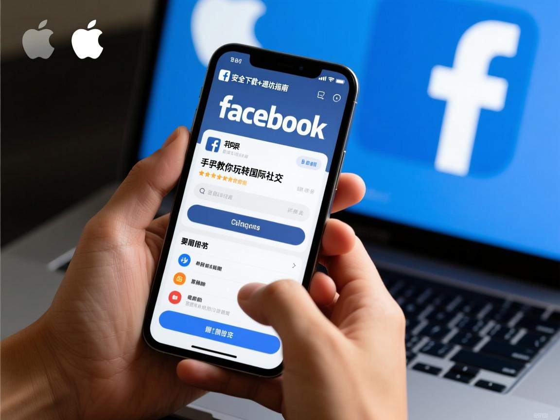 苹果手机装Facebook全攻略!安全下载+避坑指南,手把手教你玩转国际社交