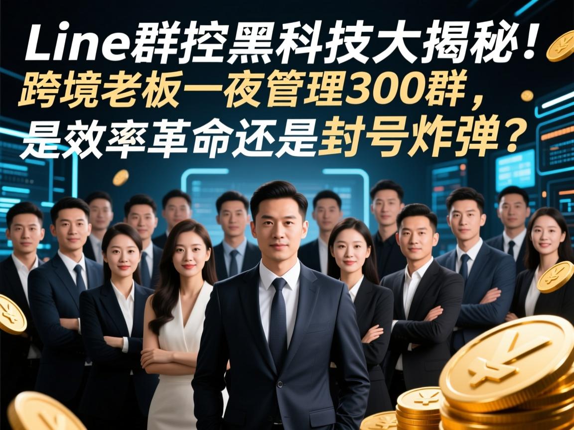 Line群控黑科技大揭秘!跨境老板一夜管理300群,是效率革命还是封号炸弹?
