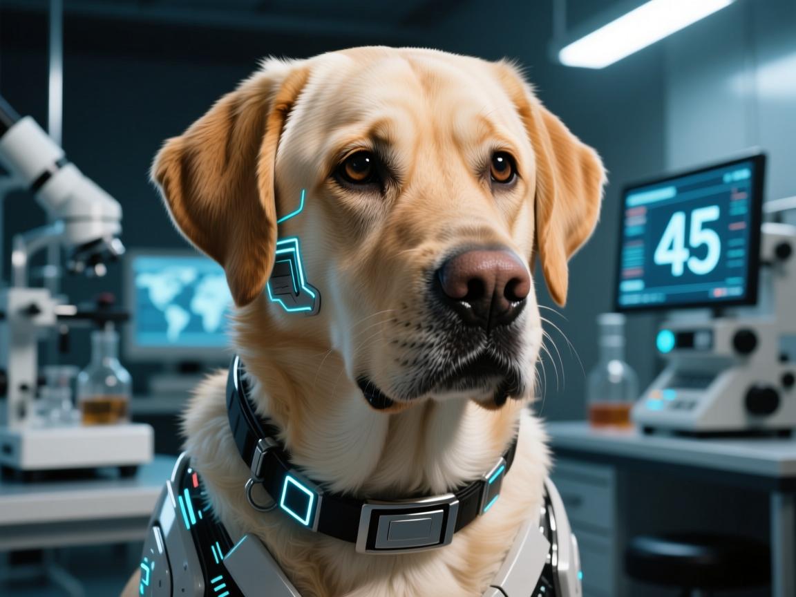 拉布拉多变种45,智商爆表还是伦理深渊?实验室泄露的超智犬震撼全球!