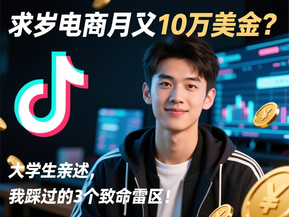 TikTok电商月入10万美金?00后大学生亲述,我踩过的3个致命雷区!