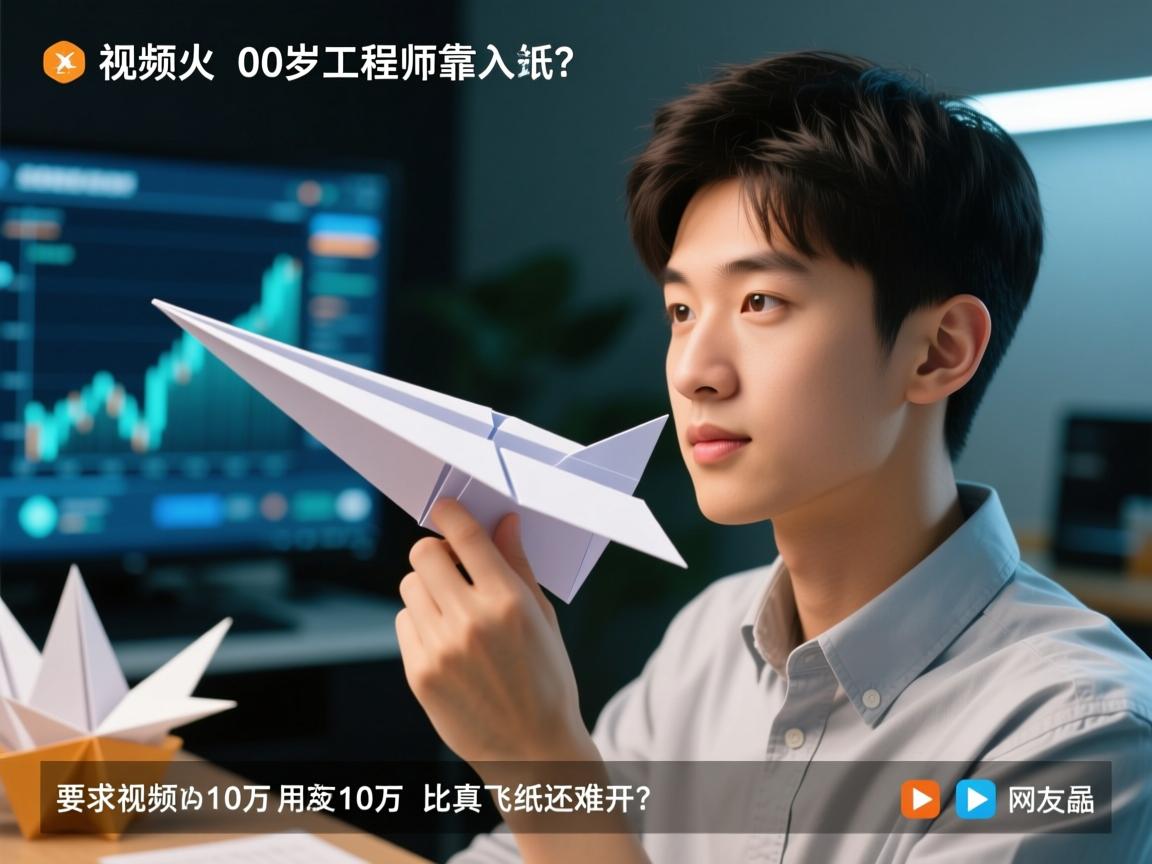纸飞机教程视频爆火!00后工程师靠折纸月入10万,网友,比真飞机还难开?