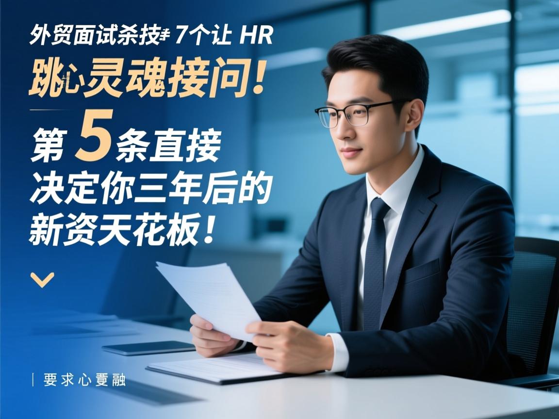 外贸面试必杀技,7个让HR心跳加速的灵魂拷问!第5条直接决定你三年后的薪资天花板!