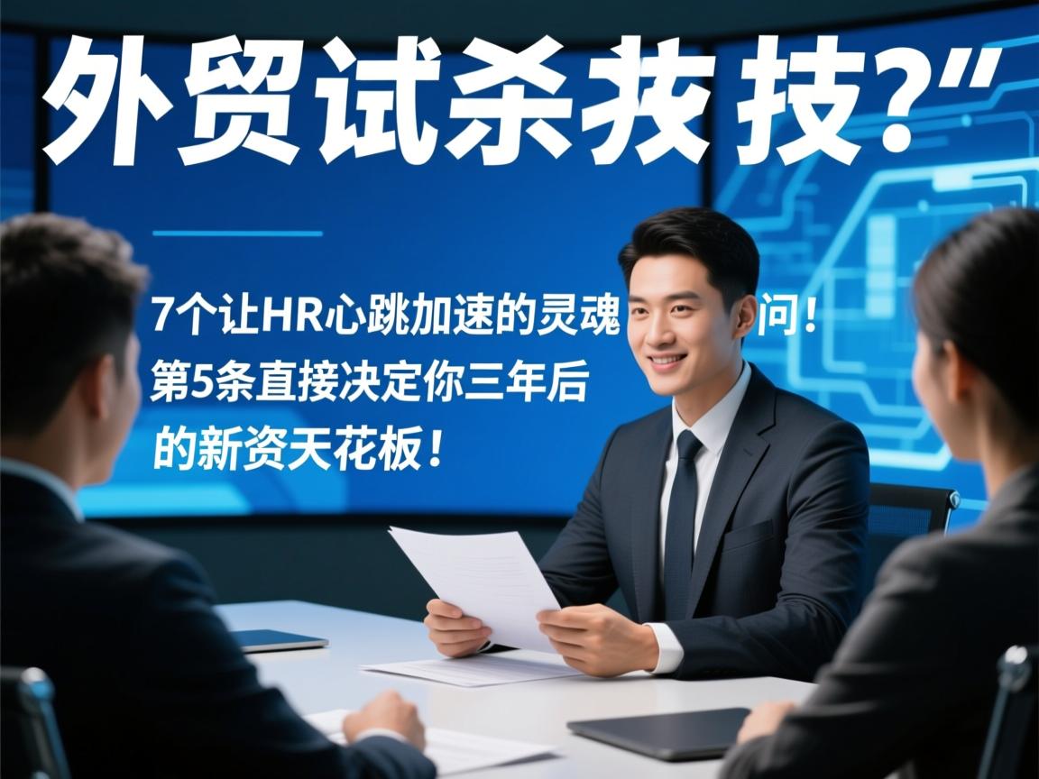 外贸面试必杀技,7个让HR心跳加速的灵魂拷问!第5条直接决定你三年后的薪资天花板!