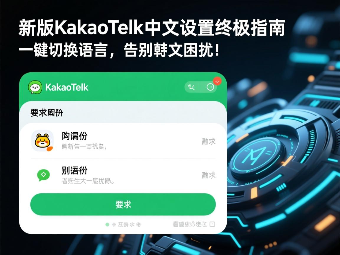 新版KakaoTalk中文设置终极指南,一键切换语言,告别韩文困扰!
