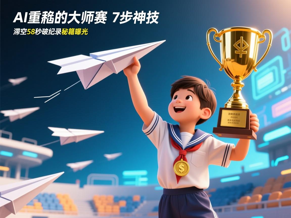 AI重构童年经典!纸飞机大师赛冠军亲授7步神技,滞空58秒破纪录秘籍曝光