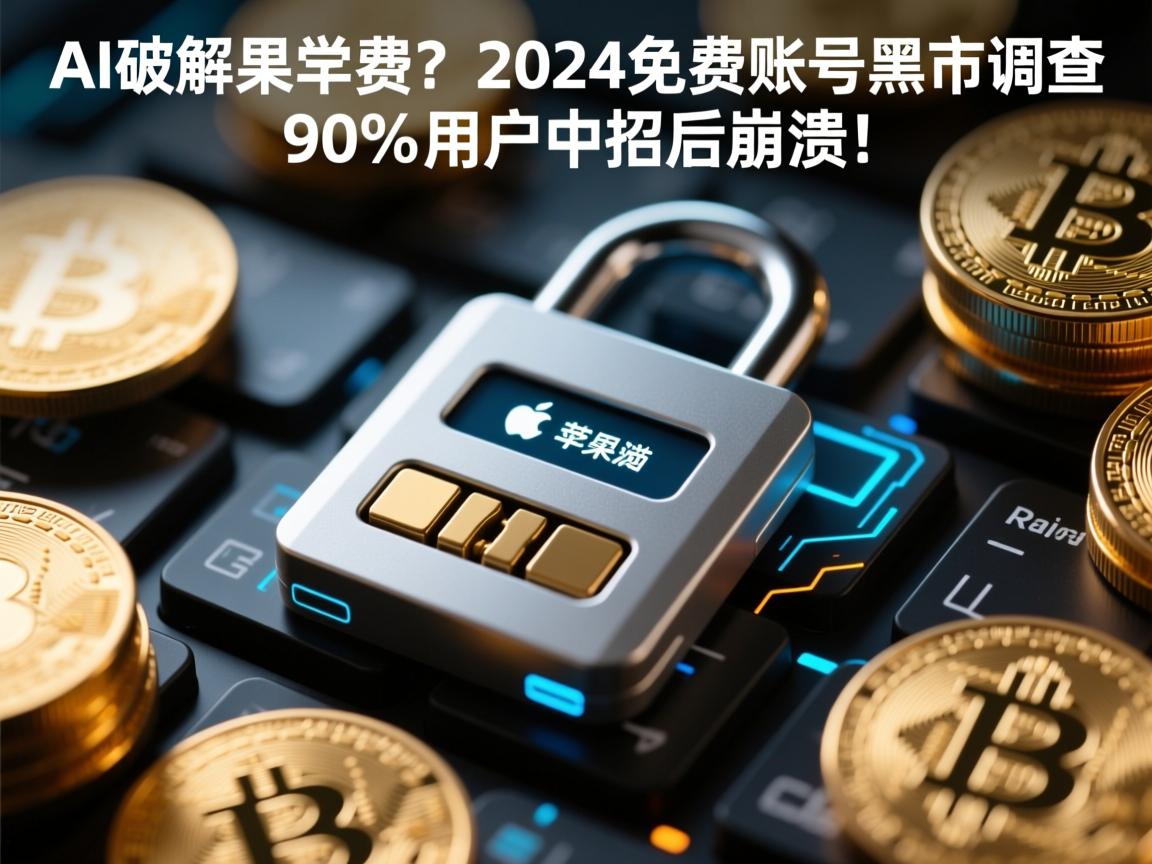 AI破解苹果密码？2024免费账号黑市调查，90%用户中招后崩溃！