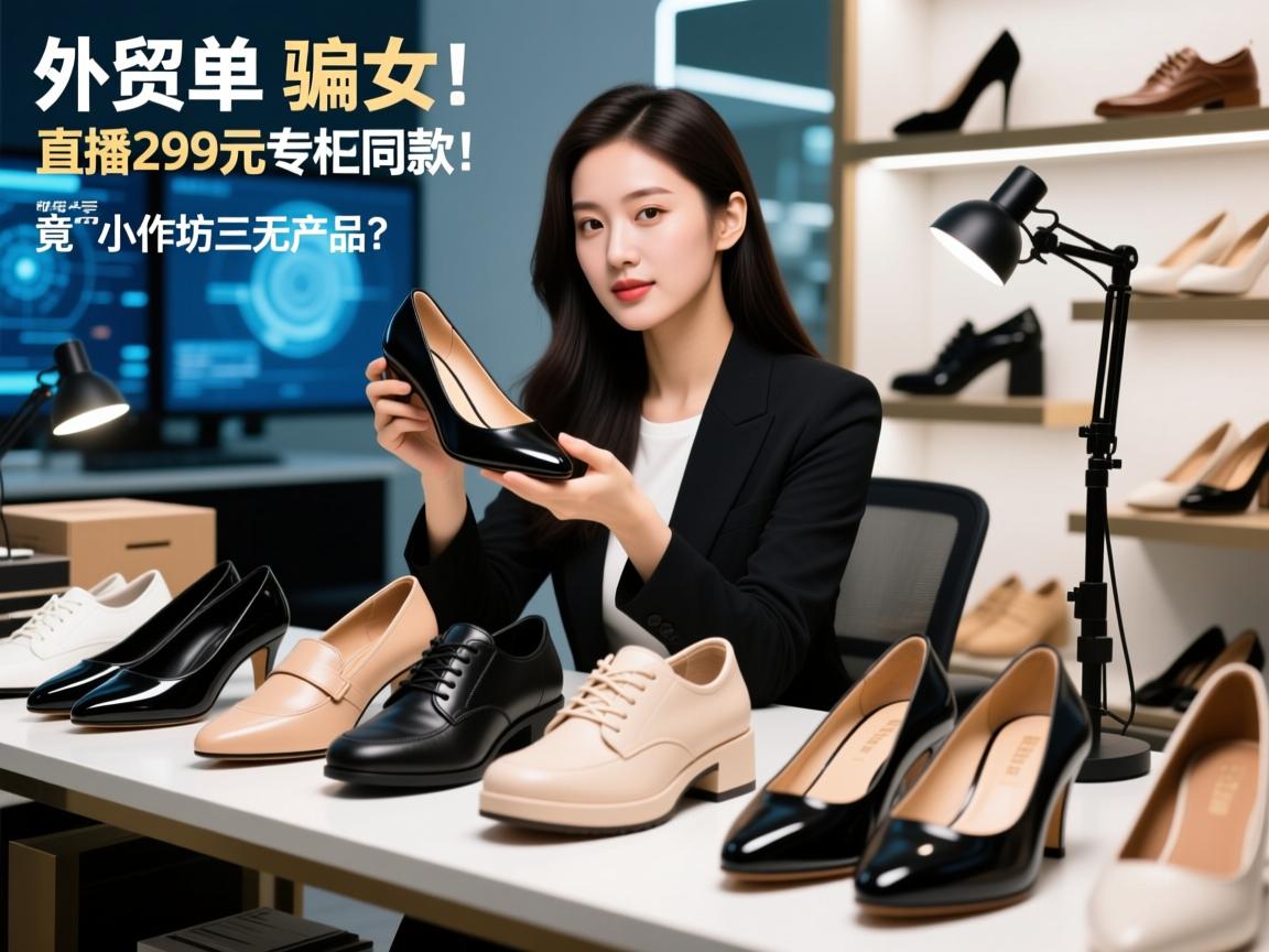 外贸尾单女鞋惊天骗局!直播间299元专柜同款竟是小作坊三无产品?