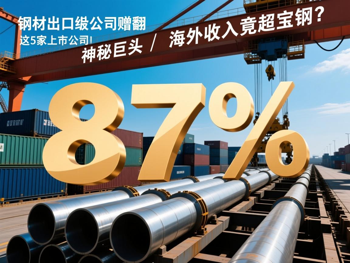 钢材出口暴增87%这5家上市公司赚翻,神秘巨头海外收入竟超宝钢?