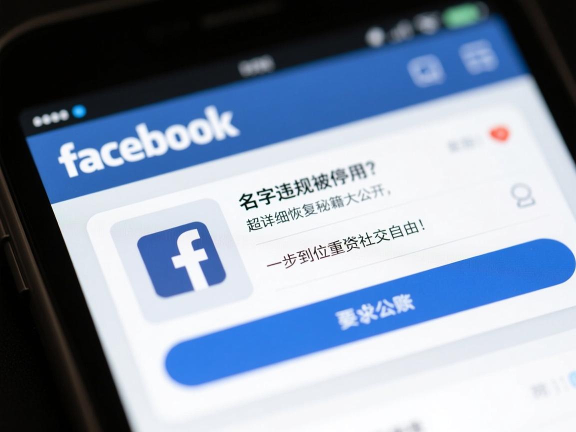 脸书账户因名字违规被停用?超详细恢复秘籍大公开,一步到位重获社交自由!