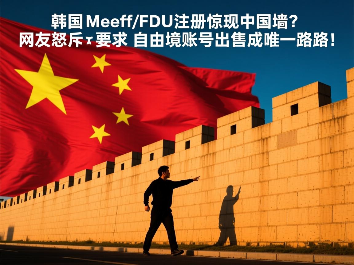 韩国Meeff/FDU注册惊现中国墙？网友怒斥，自由境账号出售成唯一出路！