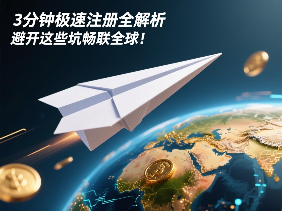 纸飞机腾飞指南,3分钟极速注册全解析,避开这些坑畅联全球!