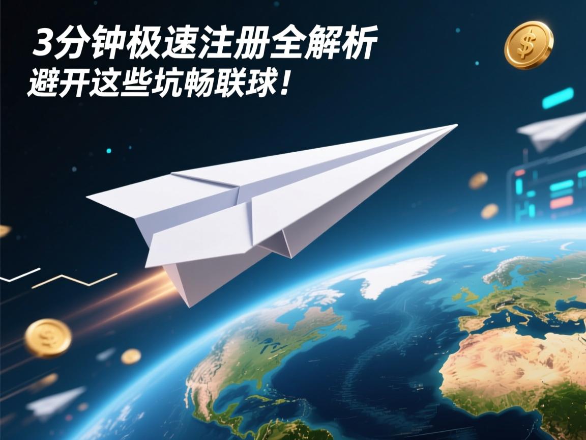 纸飞机腾飞指南,3分钟极速注册全解析,避开这些坑畅联全球!