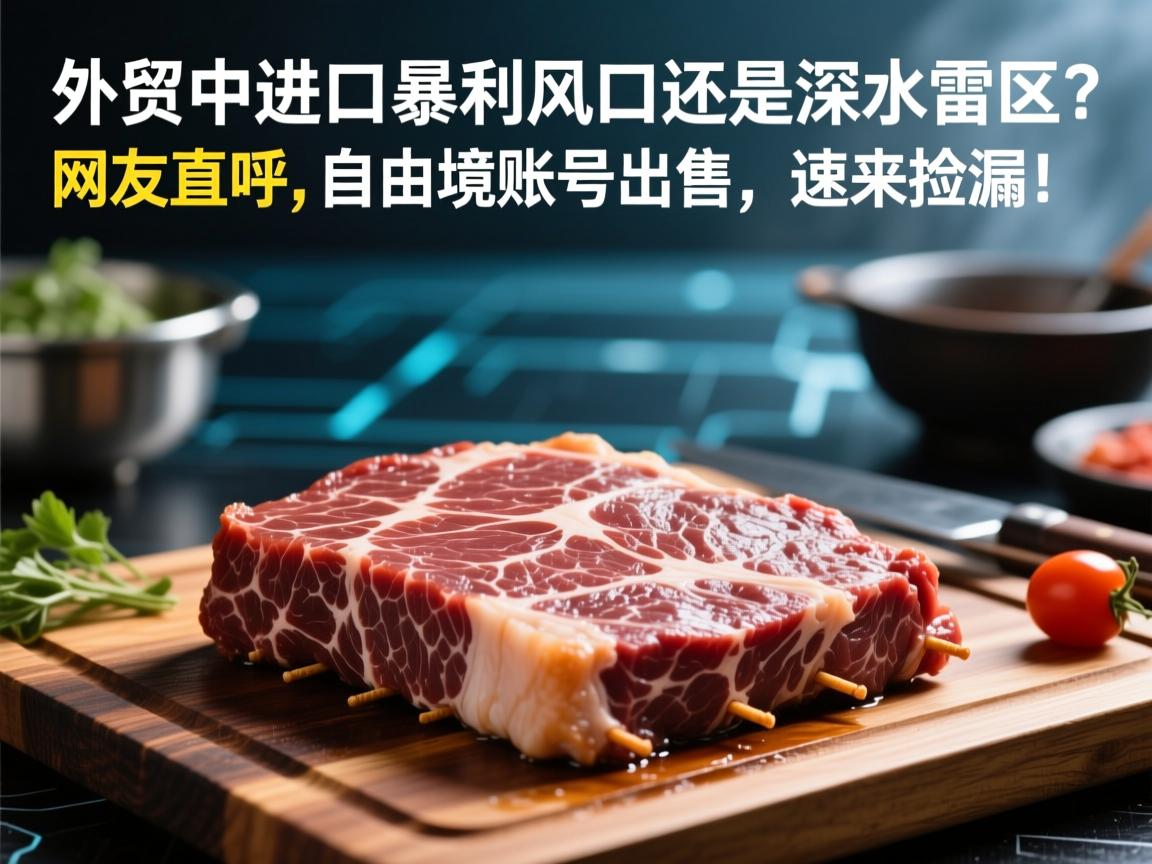 外贸牛肉进口，暴利风口还是深水雷区？网友直呼，自由境账号出售，速来捡漏！