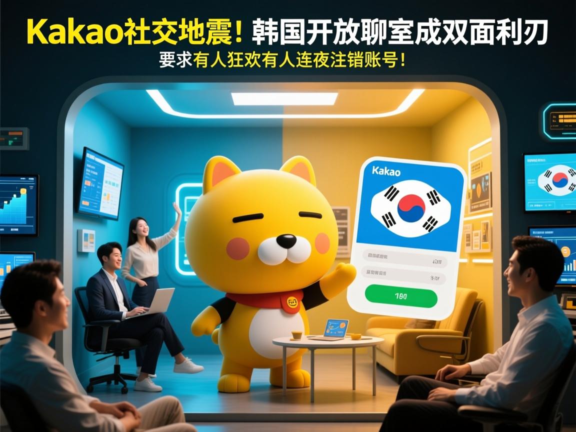 韩国社交地震！Kakao开放聊天室成双面利刃，有人狂欢有人连夜注销账号！
