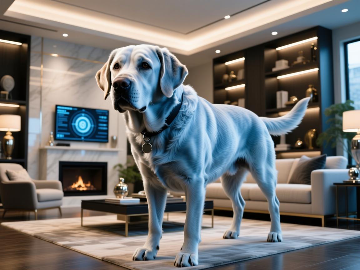 拉布拉多变种67,这只银蓝巨兽为何价值一套房?网友炸锅了!