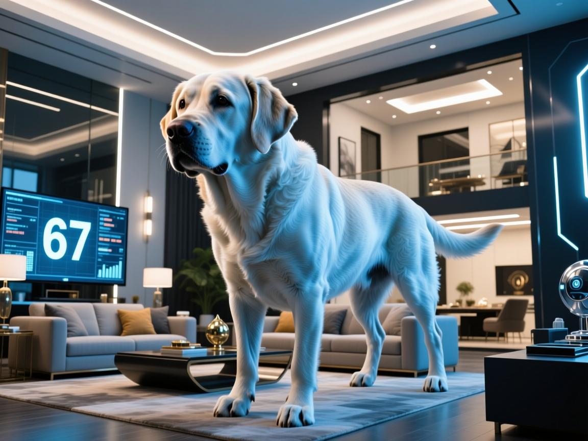 拉布拉多变种67,这只银蓝巨兽为何价值一套房?网友炸锅了!