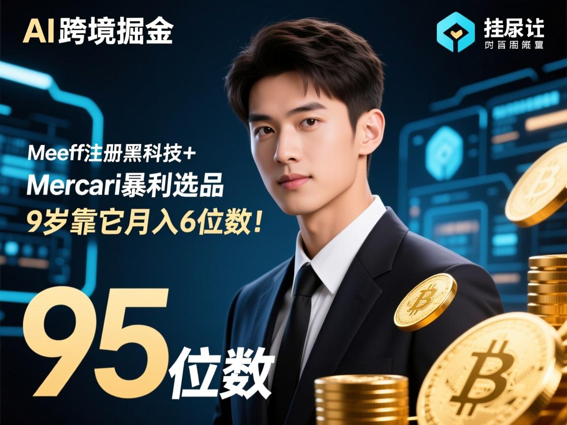 AI跨境掘金，Meeff注册黑科技+Mercari暴利选品，95后靠它月入6位数！