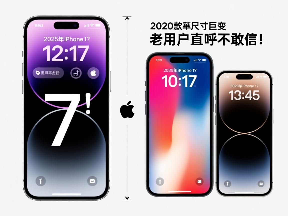 2025年iPhone 17屏幕突破7英寸?对比2020款苹果尺寸巨变,老用户直呼不敢信!