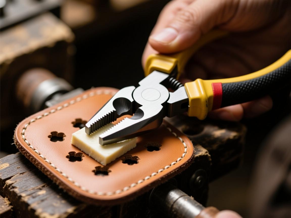 保山皮具匠人圈疯传!德国神钳打孔如切豆腐,批发价引爆行业革命