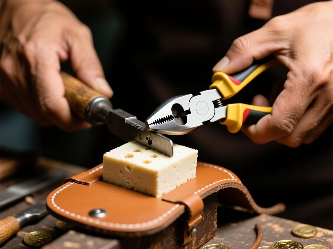 保山皮具匠人圈疯传!德国神钳打孔如切豆腐,批发价引爆行业革命