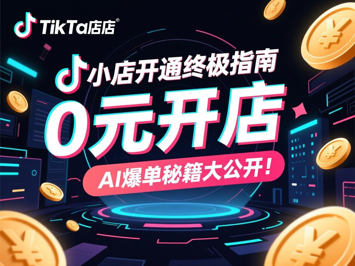 TikTok小店开通终极指南，0元开店，AI爆单秘籍大公开！