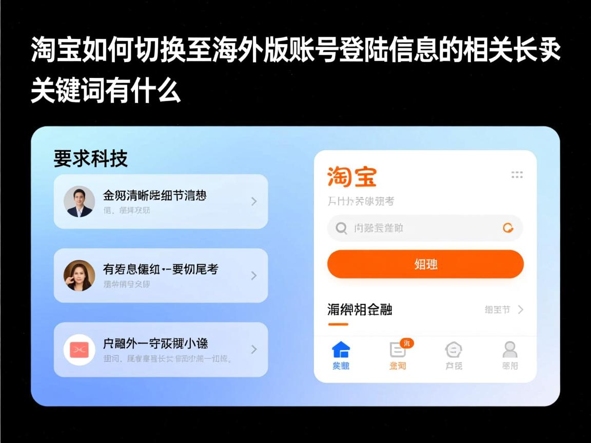 淘宝如何切换至海外版账号登陆信息的相关长尾关键词有什么