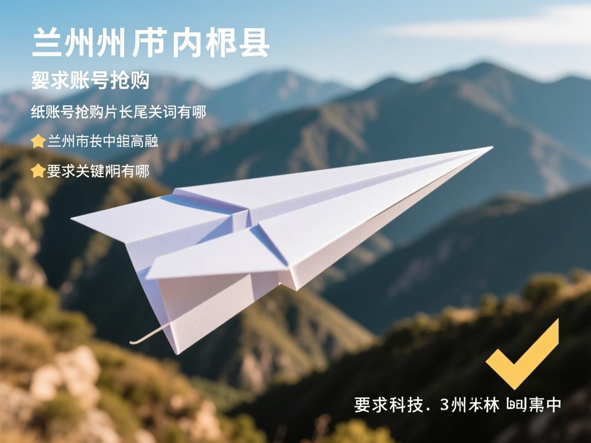 兰州市榆中县纸飞机账号抢购的相关长尾关键词有哪些