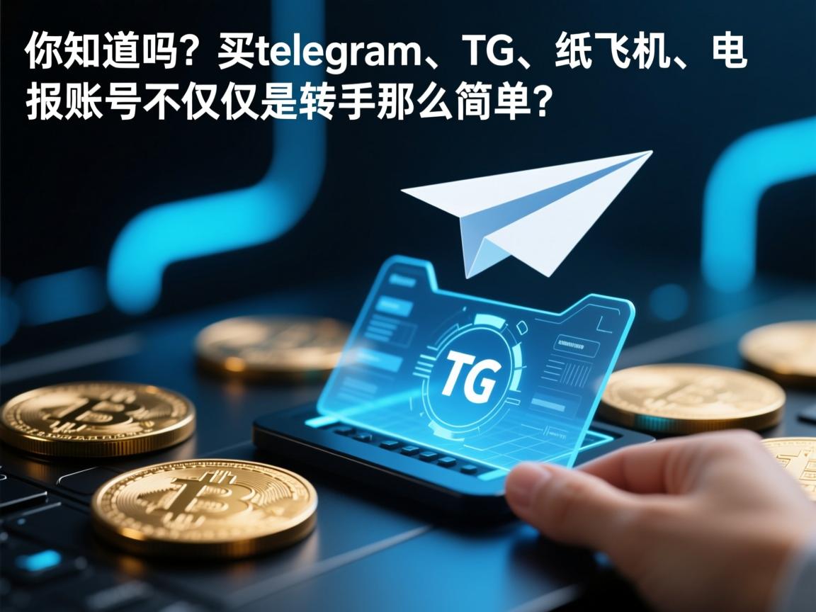 “你知道吗？买telegram、TG、纸飞机、电报账号不仅仅是转手那么简单”